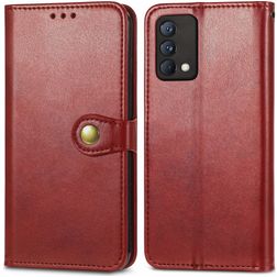Mobigear Snap Button Realme GT Master Edition Hülle Klapphülle Geldbörse - Braun