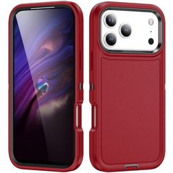 Mobigear Rugged iPhone 18 Pro Hülle Hardcase Backcover Stoßfest - Rot