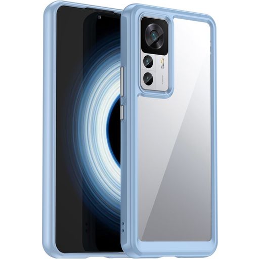 Mobigear Crystal Xiaomi 12T Hülle Hardcase Backcover - Transparent / Blau