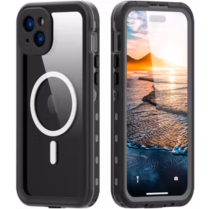 RedPepper Waterproof iPhone 15 Wasserdicht MagSafe Hülle Hardcase Backcover Stoßfest - Schwarz