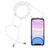 Mobigear Lanyard iPhone 11 Flexibles TPU Handykette - Transparent / Weiß