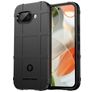 Mobigear Rugged Shield Google Pixel 9a Hülle Flexibles TPU Backcover Stoßfest - Schwarz