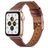 Mobigear Napoli Leder Apple Watch Armband Dornschließe - 42/41/40/38 mm - Braun