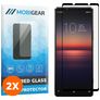 Mobigear Premium Sony Xperia 1 II Panzerglas Gehärtetes Glas Displayschutz - Hüllenfreundlich - Schwarz (2er Pack)