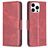 Mobigear Excellent iPhone 15 Pro Hülle Klapphülle Geldbörse - Rot
