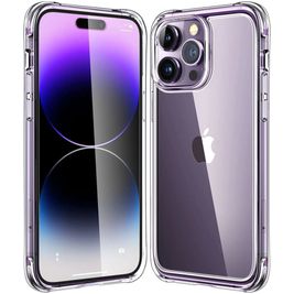 Mobigear Cushion Durchsichtig iPhone 14 Pro Max Hülle Flexibles TPU Backcover Stoßfest - Transparent