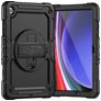 Mobigear SureGrip Xtreme Samsung Galaxy Tab A9 Plus (2023) Hülle Kunststoff,Silikon Backcover + Schulterträger + Ständer - Schwarz