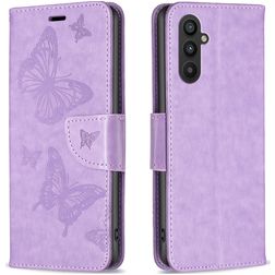 Mobigear Butterfly Samsung Galaxy A24 Hülle Klapphülle Geldbörse - Lila