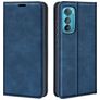 Mobigear Retro Slim Motorola Edge 30 Hülle Klapphülle Geldbörse - Blau