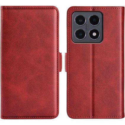 Mobigear Slim Magnet Xiaomi 15T Hülle Klapphülle Geldbörse - Rot