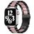 Mobigear Antwerp Edelstahl Apple Watch Armband Faltschließe - 42/41/40/38 mm - Schwarz / Pink