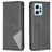 Mobigear Rhombus Slim Xiaomi Redmi Note 12 Hülle Klapphülle - Schwarz