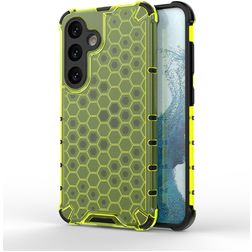 Mobigear Honeycomb Samsung Galaxy S24 Hülle Hardcase Backcover Stoßfest - Grün