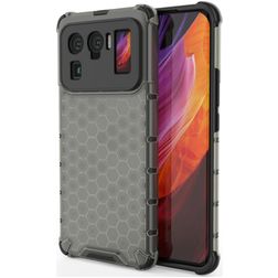 Mobigear Honeycomb Xiaomi Mi 11 Ultra Hülle Hardcase Backcover Stoßfest - Schwarz