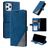 Mobigear Rhombus iPhone 12 Pro Max Klapphülle Portemonnaie - Blau