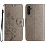 Mobigear Flowers Samsung Galaxy A56 Hülle Klapphülle Geldbörse - Grau