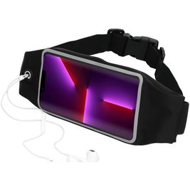 Mobiparts Comfort Fit Belt Handyhalterung Joggen iPhone 13 Pro Sporthülle Neopren Gürtel - Schwarz