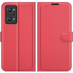 Mobigear Classic Realme GT2 Hülle Klapphülle Geldbörse - Rot