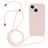 Mobigear Lanyard iPhone 14 Plus Silikon Handykette - Sand Pink