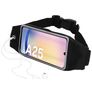 Mobiparts Comfort Fit Belt Handyhalterung Joggen Samsung Galaxy A25 Sporthülle Neopren Gürtel - Schwarz