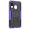 Mobigear Tire Samsung Galaxy A40 Hülle Hardcase Backcover Stoßfest mit Ständer - Schwarz / Lila