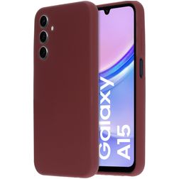 Mobiparts Samsung Galaxy A15 Silikon Hülle Backcover - Plum Red