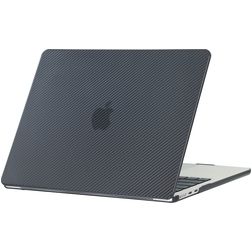 Mobigear Carbon MacBook Air 15 Zoll (2023-2025) Hardcase Hülle MacBook Case - Schwarz - Model A2941 / A3114 / A3241