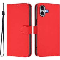 Mobigear Urban Wallet iPhone 16 Plus Hülle Klapphülle Geldbörse - Rot