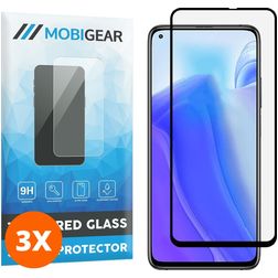 Mobigear Premium Xiaomi Mi 10T Lite Panzerglas Gehärtetes Glas Displayschutz - Hüllenfreundlich - Schwarz (3er Pack)