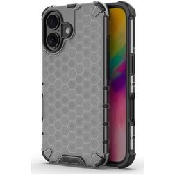 Mobigear Honeycomb iPhone 16 Hülle Hardcase Backcover Stoßfest - Schwarz