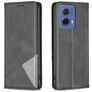 Mobigear Rhombus Slim Motorola Moto G85 Hülle Klapphülle - Schwarz