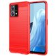 Mobigear Brushed Slim OPPO Reno 7 4G Hülle Flexibles TPU Backcover - Rot