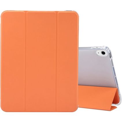 Mobigear Tri-Fold Gel iPad Air 4 (2020) TPU / Kunstleder Klapphülle + Stylus-Halter - Orange