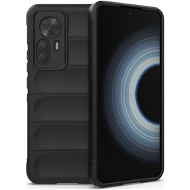 Mobigear Bumpy Xiaomi 12T Hülle Flexibles TPU Backcover - Schwarz