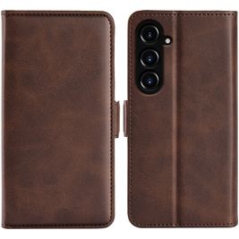 Mobigear Slim Magnet Samsung Galaxy S23 FE Hülle Klapphülle Geldbörse - Braun