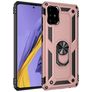 Mobigear Armor Ring Samsung Galaxy A51 Hülle Hardcase Backcover Stoßfest mit Ringhalter - Roségold