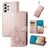 Mobigear Clover Samsung Galaxy A73 Hülle Klapphülle Geldbörse - Roségold