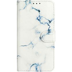 Mobigear Marble Huawei P Smart (2020) Klapphülle Portemonnaie - White Marble