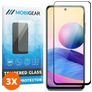 Mobigear Premium Xiaomi Redmi 10 5G Panzerglas Gehärtetes Glas Displayschutz - Hüllenfreundlich - Schwarz (3er Pack)