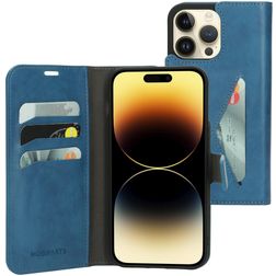Mobiparts Classic Wallet iPhone 14 Pro Max Hülle Klapphülle Geldbörse - Steel Blue