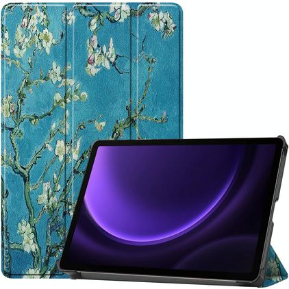 Mobigear Tri-Fold Samsung Galaxy Tab S9 FE Hülle Klapphülle - Almond Blossoms