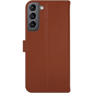 Valenta Classic Samsung Galaxy S22 Plus Hülle Echtes Leder Klapphülle Geldbörse - Braun