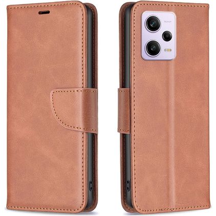 Mobigear Excellent Xiaomi Redmi Note 12 Pro Plus Hülle Klapphülle Geldbörse - Braun