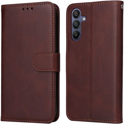 Mobigear Wallet Samsung Galaxy A17 Hülle Klapphülle Geldbörse - Braun