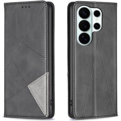 Mobigear Rhombus Slim Samsung Galaxy S26 Ultra Hülle Klapphülle - Schwarz