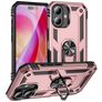 Mobigear Armor Ring iPhone 16 Hülle Hardcase Backcover Stoßfest mit Ringhalter - Roségold