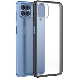Mobigear Shockproof Samsung Galaxy M53 Hülle Hardcase Backcover - Transparent / Schwarz