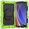 Mobigear SureGrip Xtreme Samsung Galaxy Tab A9 Plus (2023) Hülle Kunststoff,Silikon Backcover + Schulterträger + Ständer - Grün