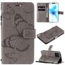 Mobigear Butterfly iPhone 12 Hülle Klapphülle Geldbörse - Grau