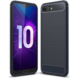 Mobigear Brushed Slim HONOR 10 Hülle Flexibles TPU Backcover - Marineblau